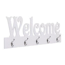 Wall Mounted Coat Rack Welcome White 740X295 Mm