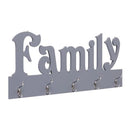 Wall Mounted Coat Rack Family Grey