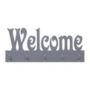 Wall Mounted Coat Rack Welcome Grey
