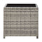 Coffee Table Grey 45X45X40 Cm Poly Rattan And Glass