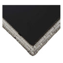 Coffee Table Grey 45X45X40 Cm Poly Rattan And Glass