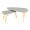 Coffee Tables 2 Pcs Grey Solid Pinewood
