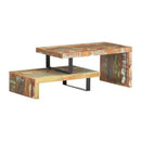 2 Piece Coffee Table Set Solid Reclaimed Wood