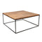 Square Coffee Table With Mango Wood Top And Iron Legs 90X90X40Cm
