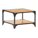 Coffee Table 60X60X35 Cm Solid Mango Wood And Iron