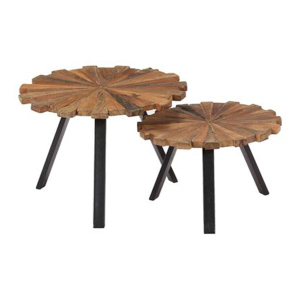 Coffee Tables 2 Pcs Solid Reclaimed Wood