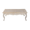 Coffee Table Oak Wood Plywood Veneer White Washed Finish 130X80X47Cm