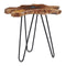 Coffee Table 70X45 Cm Solid Teak Wood And Polyresin