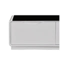 Coffee Table High Gloss Finish Mdf Black And White With 2 Drawers