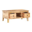 Coffee Table 100X55X40 Cm Rough Mango Wood