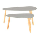 Coffee Tables 2 Pcs Grey Solid Pinewood