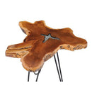 Coffee Table 70X45 Cm Solid Teak Wood And Polyresin