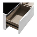 Coffee Table High Gloss Finish Mdf Black And White With 2 Drawers