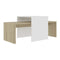 Coffee Table Set White And Sonoma Oak 100X48X40 Cm Chipboard