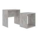 Coffee Table Set Concrete Grey 48X30X45 Cm Chipboard