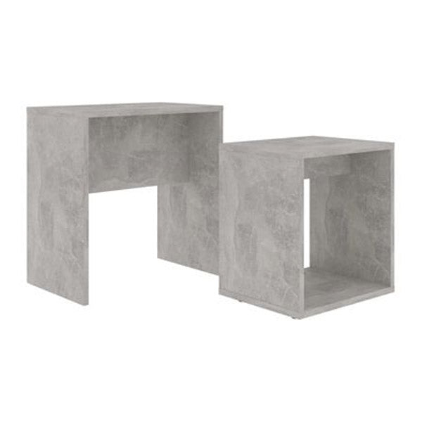 Coffee Table Set Concrete Grey 48X30X45 Cm Chipboard