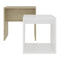 Coffee Table Set White And Sonoma Oak 48X30X45 Cm Chipboard