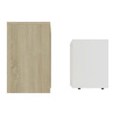 Coffee Table Set White And Sonoma Oak 48X30X45 Cm Chipboard