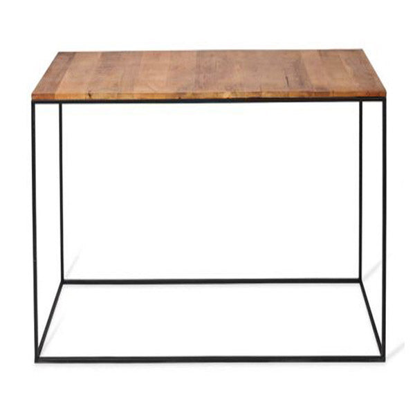 Rectangular Console Table Natural And Black 127X40X76Cm