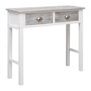 Console Table 90X30X77 Cm Wood Grey