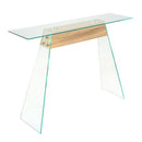 Console Table Mdf And Glass 120X30X76 Cm