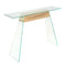 Console Table Mdf And Glass 120X30X76 Cm
