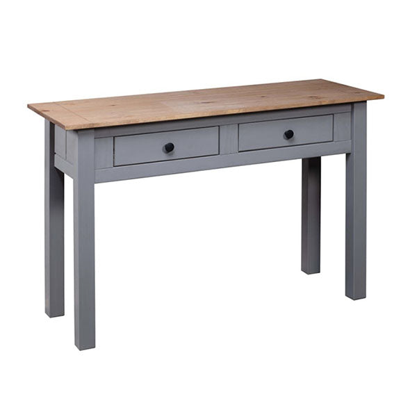 Console Table Grey 110X40X72Cm Solid Pine Wood Panama Range