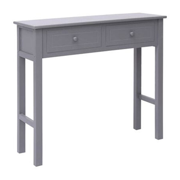 Console Table Grey 90X30X77 Cm Wood
