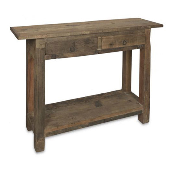 Wooden Console Table With 2 Drawers 147X39X91Cm