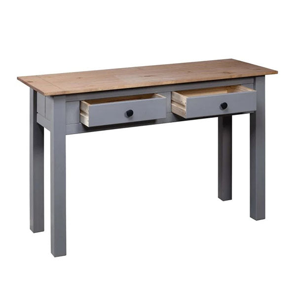 Console Table Grey 110X40X72Cm Solid Pine Wood Panama Range