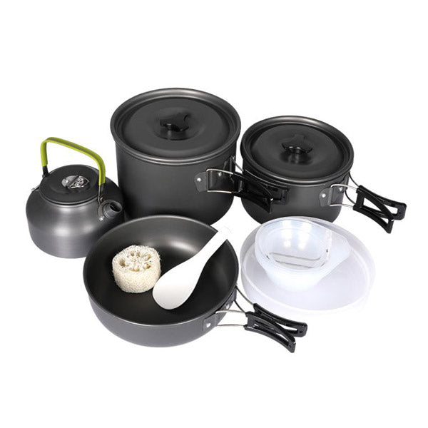 16Pcs Camping Cookware Set Outdoor Hiking Cooking Pot Pan Portable