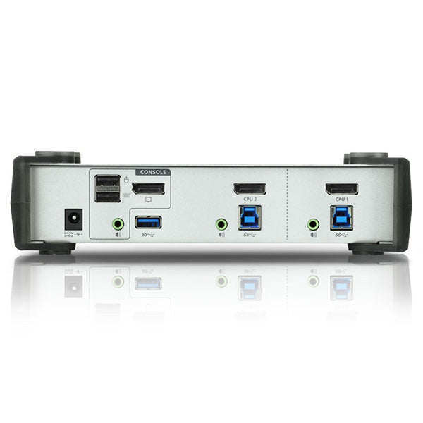 Aten 2 Port Usb 3.0 4K Displayport Kvmp Switch, Kvm Cable Included