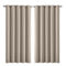 2X Blockout Curtains Panels 3 Layers Eyelet Room Darkening 180X230 Cm Beige