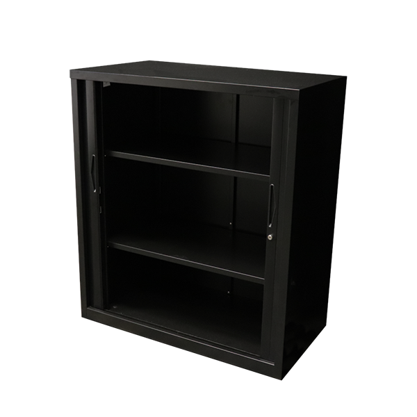 Move Tambour Door Unit 5 Shelves Included 1981 X 1200 X 473Mm Black