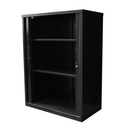 Move Tambour Door Unit Shelves Not Included 1200 X 900 X 473Mm Black