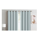 2X Blockout Curtains Panels 3 Layers Eyelet Green 140X230 Cm
