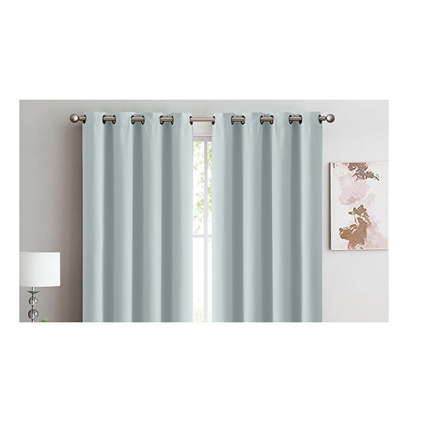 2X Blockout Curtains Panels 3 Layers Eyelet Green 140X230 Cm