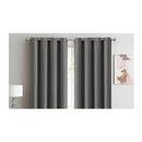 2X Blockout Curtains Panels 3 Layers Eyelet Room Darkening 240X230 Cm Charcoal