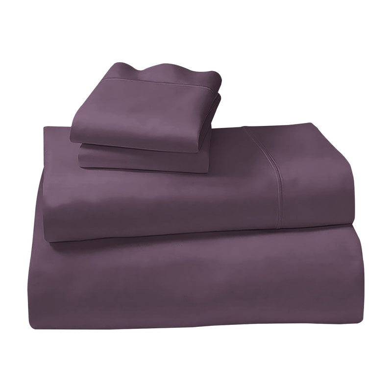 Lilac Cotton microfibre 1000TC 4pc King sheet set