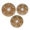 3 Piece Seagrass Wall Hanging Plate Set White And Natural