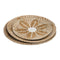 3 Piece Seagrass Wall Hanging Plate Set White And Natural