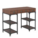 Desk With 3 Drawers 110X50X78 Cm Solid Fir Wood