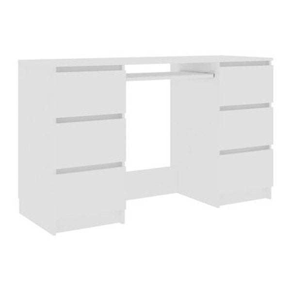 Writing Desk White 140X50X77 Cm Chipboard