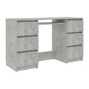 Writing Desk Concrete Grey 140X50X77 Cm Chipboard