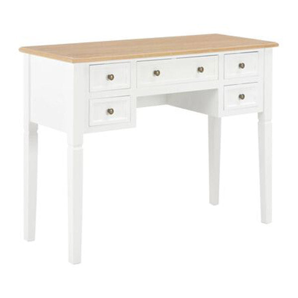 Writing Desk White Wood And Mdf