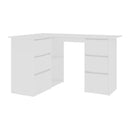 Corner Desk White 145X100X76 Cm Chipboard