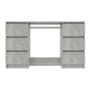 Writing Desk Concrete Grey 140X50X77 Cm Chipboard