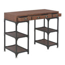 Desk With 3 Drawers 110X50X78 Cm Solid Fir Wood