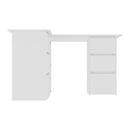 Corner Desk White 145X100X76 Cm Chipboard