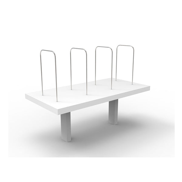 Luxe Eternity Desk Mounted Shelf White 600Mm W X 300Mm D X 450Mm H
